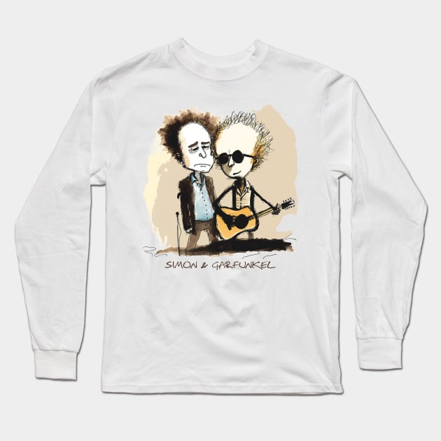 ••  Simon & Garfunkel Fan Art  •• Long Sleeve T-Shirt by unknown_pleasures